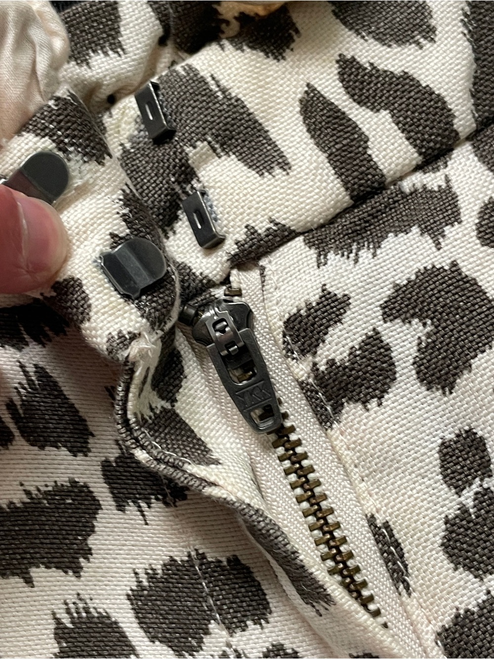 J. Crew Leopard Print Linen-Blend Paperbag Pants Cream & Brown - Picture 6 of 10